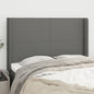 JUNG Vida Kopfteil mit Ohren Dunkelgrau 147x16x118/128 cm Stoff