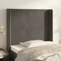 JUNG Vida Kopfteil mit Ohren Dunkelgrau 83x16x118/128 cm Samt