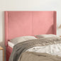 JUNG Vida Kopfteil mit Ohren Rosa 147x16x118/128 cm Samt