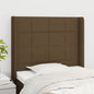 JUNG Vida Kopfteil mit Ohren Dunkelbraun 83x16x118/128 cm Stoff