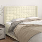 JUNG Vida Kopfteil mit Ohren Creme 183x16x118/128 cm Kunstleder