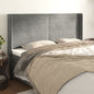 JUNG Vida Kopfteil mit Ohren Hellgrau 203x16x118/128 cm Samt