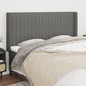 JUNG Vida Kopfteil mit Ohren Dunkelgrau 183x16x118/128 cm Stoff