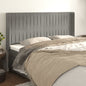 JUNG Vida Kopfteil mit Ohren Hellgrau 163x16x118/128 cm Samt