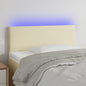 JUNG Vida LED Kopfteil Creme 100x5x78/88 cm Kunstleder