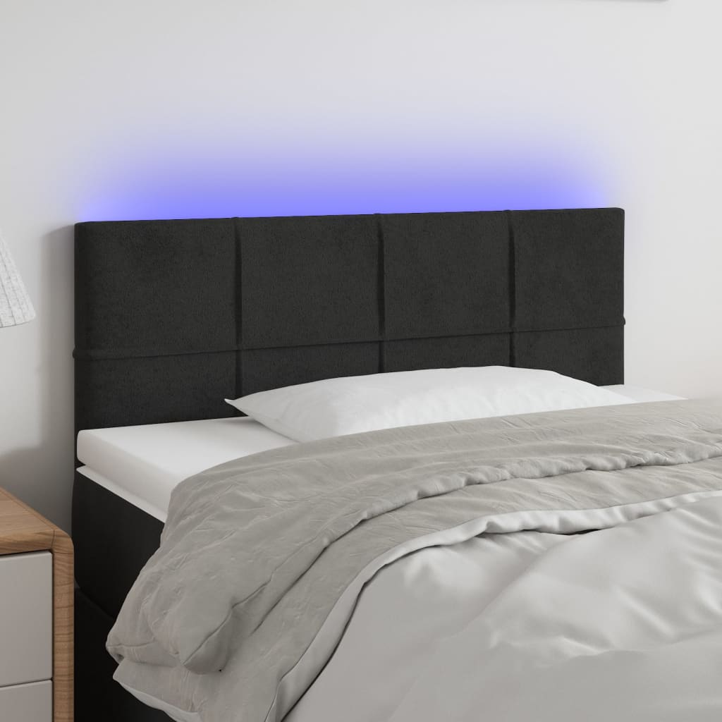 JUNG Vida LED Kopfteil Schwarz 80x5x78/88 cm Samt