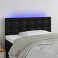JUNG Vida LED Kopfteil Schwarz 80x5x78/88 cm Kunstleder