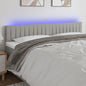 JUNG Vida LED Kopfteil Hellgrau 200x5x78/88 cm Stoff