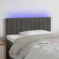 JUNG Vida LED Kopfteil Dunkelgrau 100x5x78/88 cm Samt