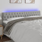 JUNG Vida LED Kopfteil Hellgrau 180x7x78/88 cm Stoff