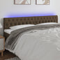 JUNG Vida LED Kopfteil Dunkelbraun 200x7x78/88 cm Stoff