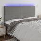 JUNG Vida LED Kopfteil Dunkelgrau 160x5x118/128 cm Stoff