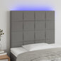JUNG Vida LED Kopfteil Dunkelgrau 90x5x118/128 cm Stoff