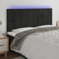 JUNG Vida LED Kopfteil Schwarz 200x5x118/128 cm Samt