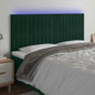 JUNG Vida LED Kopfteil Dunkelgrün 160x5x118/128 cm Samt