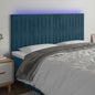 JUNG Vida LED Kopfteil Dunkelblau 160x5x118/128 cm Samt