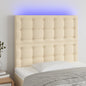 JUNG Vida LED Kopfteil Creme 80x5x118/128 cm Stoff