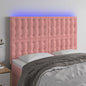 JUNG Vida LED Kopfteil Rosa 144x5x118/128 cm Samt