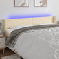 JUNG Vida LED Kopfteil Creme 203x16x78/88 cm Stoff