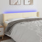 JUNG Vida LED Kopfteil Creme 183x16x78/88 cm Kunstleder