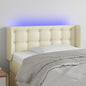 JUNG Vida LED Kopfteil Creme 103x16x78/88 cm Kunstleder