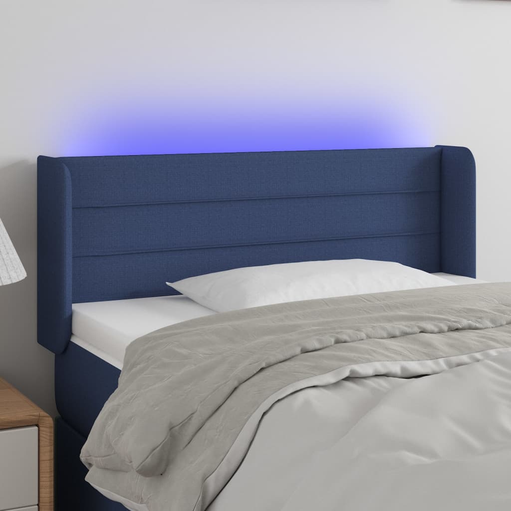 JUNG Vida LED Kopfteil Blau 83x16x78/88 cm Stoff
