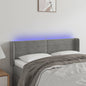 JUNG Vida LED Kopfteil Hellgrau 147x16x78/88 cm Samt