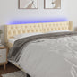 JUNG Vida LED Kopfteil Creme 203x16x78/88 cm Stoff
