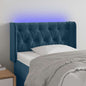 JUNG Vida LED Kopfteil Dunkelblau 83x16x78/88 cm Samt