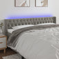 JUNG Vida LED Kopfteil Hellgrau 203x16x78/88 cm Samt