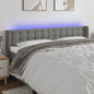 JUNG Vida LED Kopfteil Dunkelgrau 163x16x78/88 cm Stoff