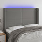 JUNG Vida LED Kopfteil Dunkelgrau 147x16x118/128 cm Stoff