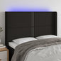 JUNG Vida LED Kopfteil Schwarz 147x16x118/128 cm Stoff