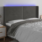 JUNG Vida LED Kopfteil Dunkelgrau 183x16x118/128 cm Samt