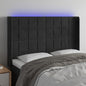 JUNG Vida LED Kopfteil Schwarz 147x16x118/128 cm Samt