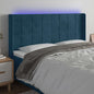 JUNG Vida LED Kopfteil Dunkelblau 203x16x118/128 cm Samt
