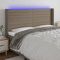 JUNG Vida LED Kopfteil Taupe 163x16x118/128 cm Stoff