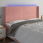 JUNG Vida LED Kopfteil Rosa 183x16x118/128 cm Samt