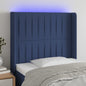 JUNG Vida LED Kopfteil Blau 103x16x118/128 cm Stoff