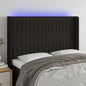 JUNG Vida LED Kopfteil Schwarz 147x16x118/128 cm Stoff