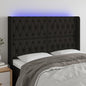 JUNG Vida LED Kopfteil Schwarz 147x16x118/128 cm Stoff
