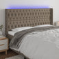 JUNG Vida LED Kopfteil Taupe 183x16x118/128 cm Stoff