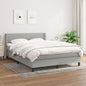 JUNG Vida Boxspringbett mit Matratze Hellgrau 140x200 cm Stoff