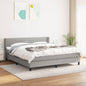 JUNG Vida Boxspringbett mit Matratze Hellgrau 160x200 cm Stoff