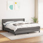 JUNG Vida Boxspringbett mit Matratze Dunkelgrau 160x200 cm Stoff