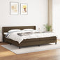 JUNG Vida Boxspringbett mit Matratze Dunkelbraun 200x200 cm Stoff
