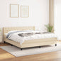 JUNG Vida Boxspringbett mit Matratze Creme 160x200 cm Stoff