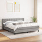 JUNG Vida Boxspringbett mit Matratze Hellgrau 160x200 cm Stoff
