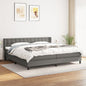 JUNG Vida Boxspringbett mit Matratze Dunkelgrau 200x200 cm Stoff