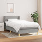JUNG Vida Boxspringbett mit Matratze Hellgrau 90x200 cm Stoff